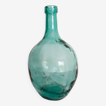 Blue-green demijohn carboy, vintage French, Viresa