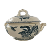 Soup pot in antique earthenware H.B/Choisy le roi