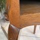 Louis XV style gueridon and stool set in solid oak.