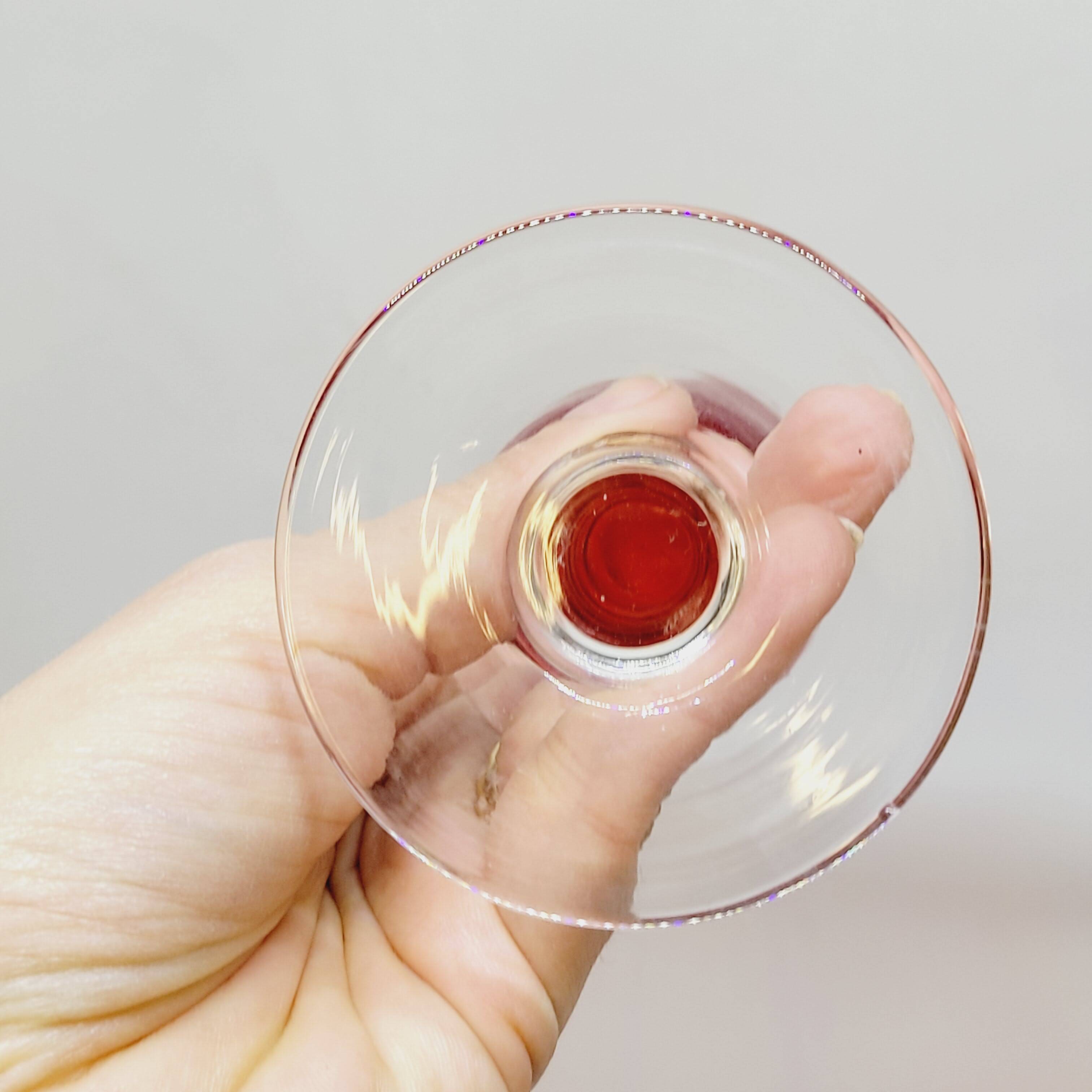 10 ruby red blown glass champagne flutes
