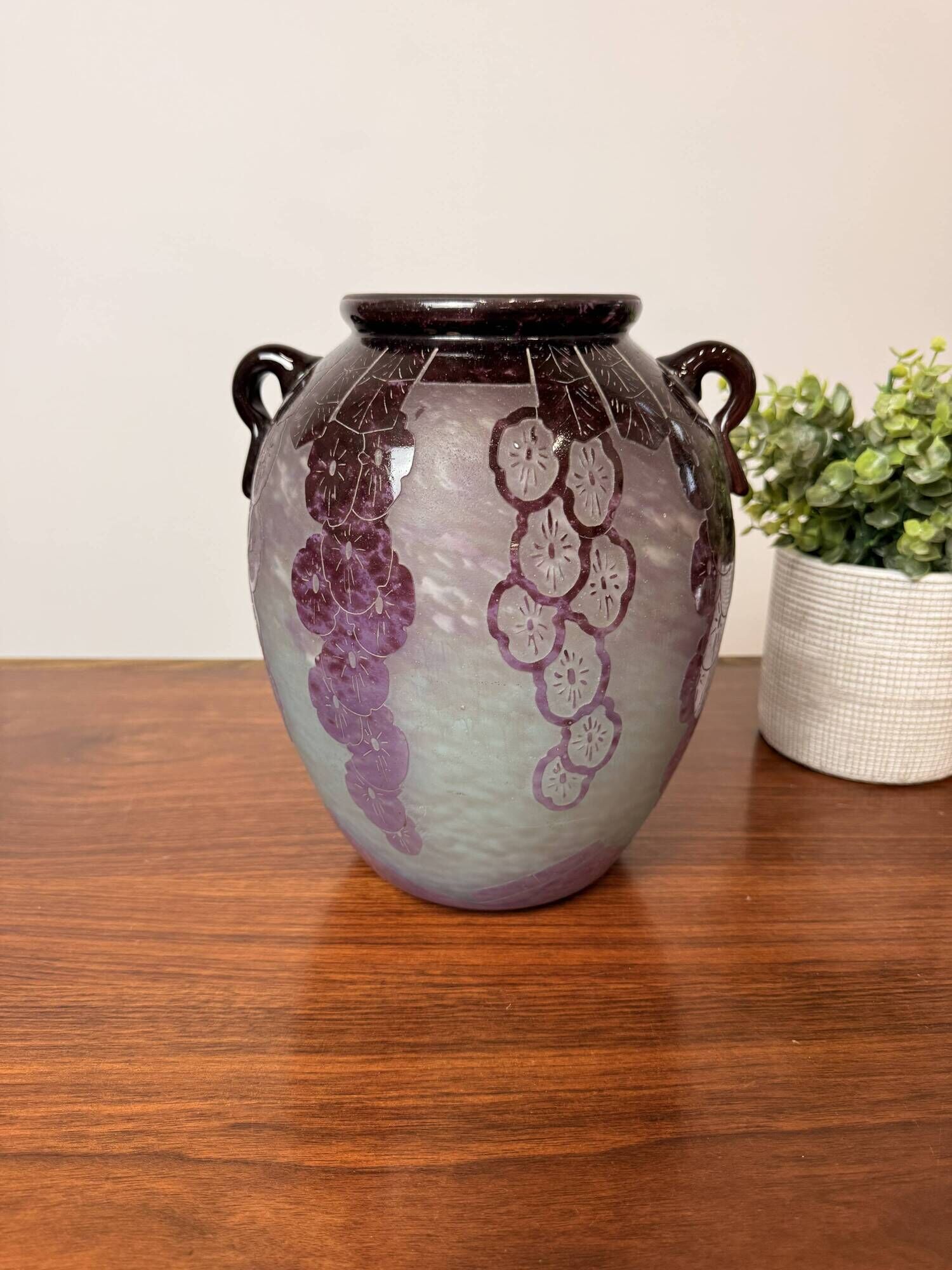 Vase Charles Schneider – Modèle Lavande – Pâte de Verre – Art Déco