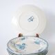 Set of 6 dessert plates in Terre de Fer, Royat model, 19th century