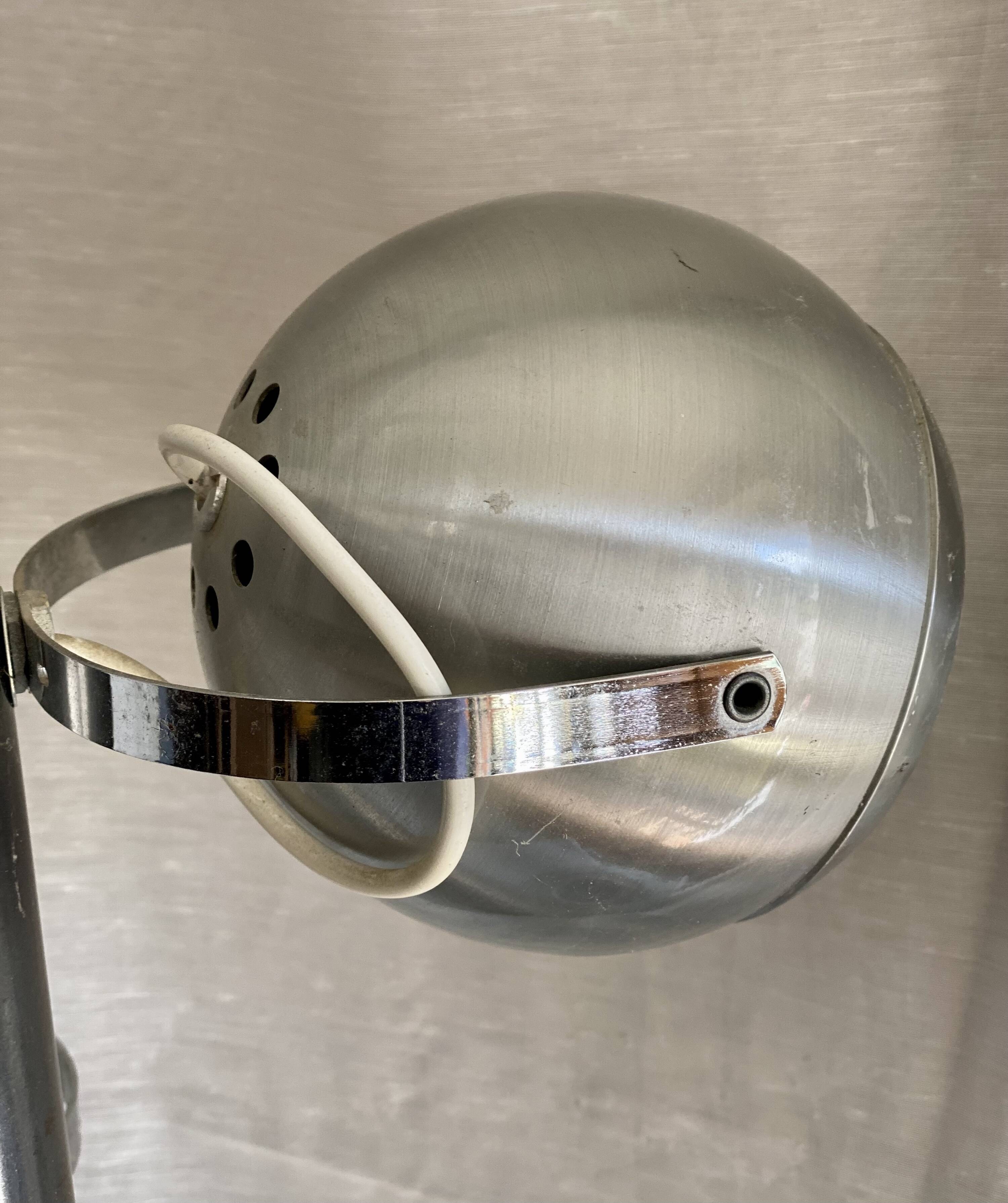 Chrome metal eye ball lustre Space Age