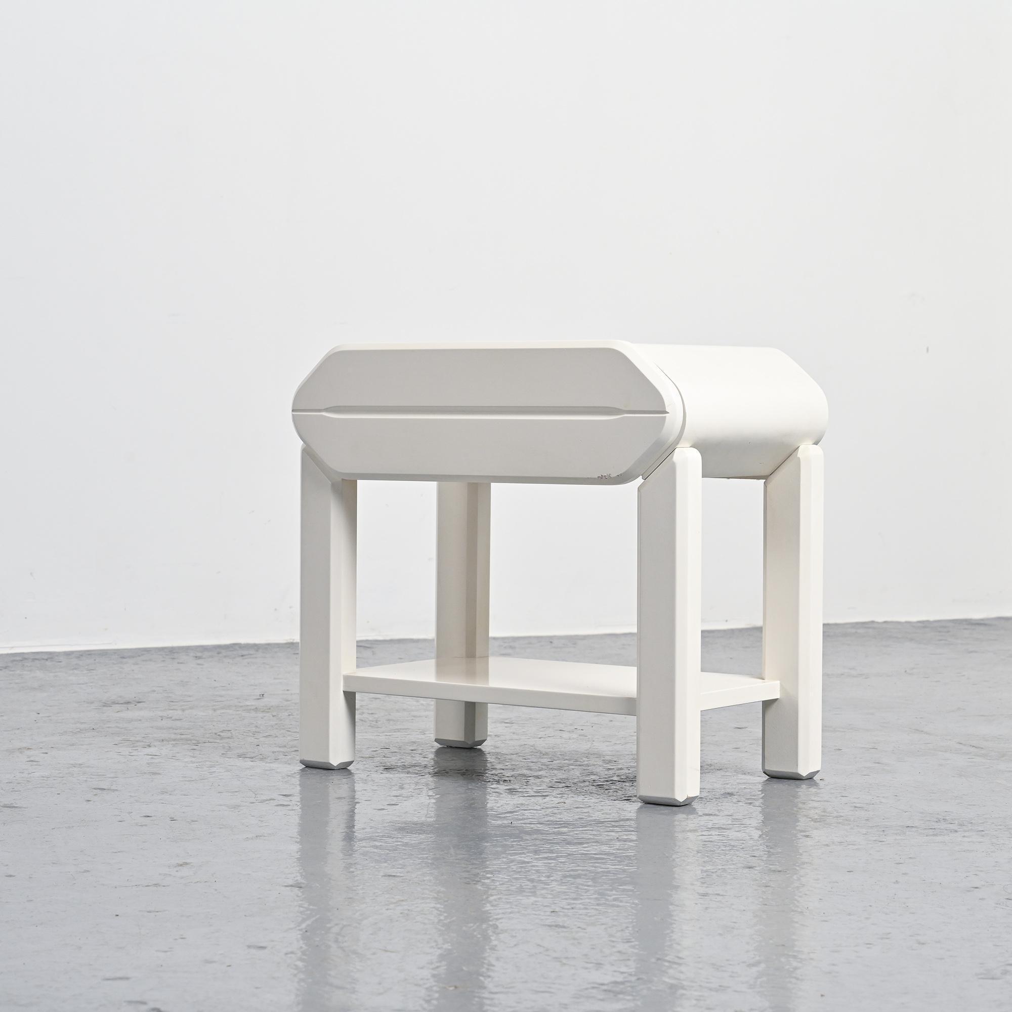 Pair of pine bedside tables by Maison Regain, circa 1970.