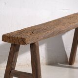 Ancient oriental bench in solid wood (c.1870) #76