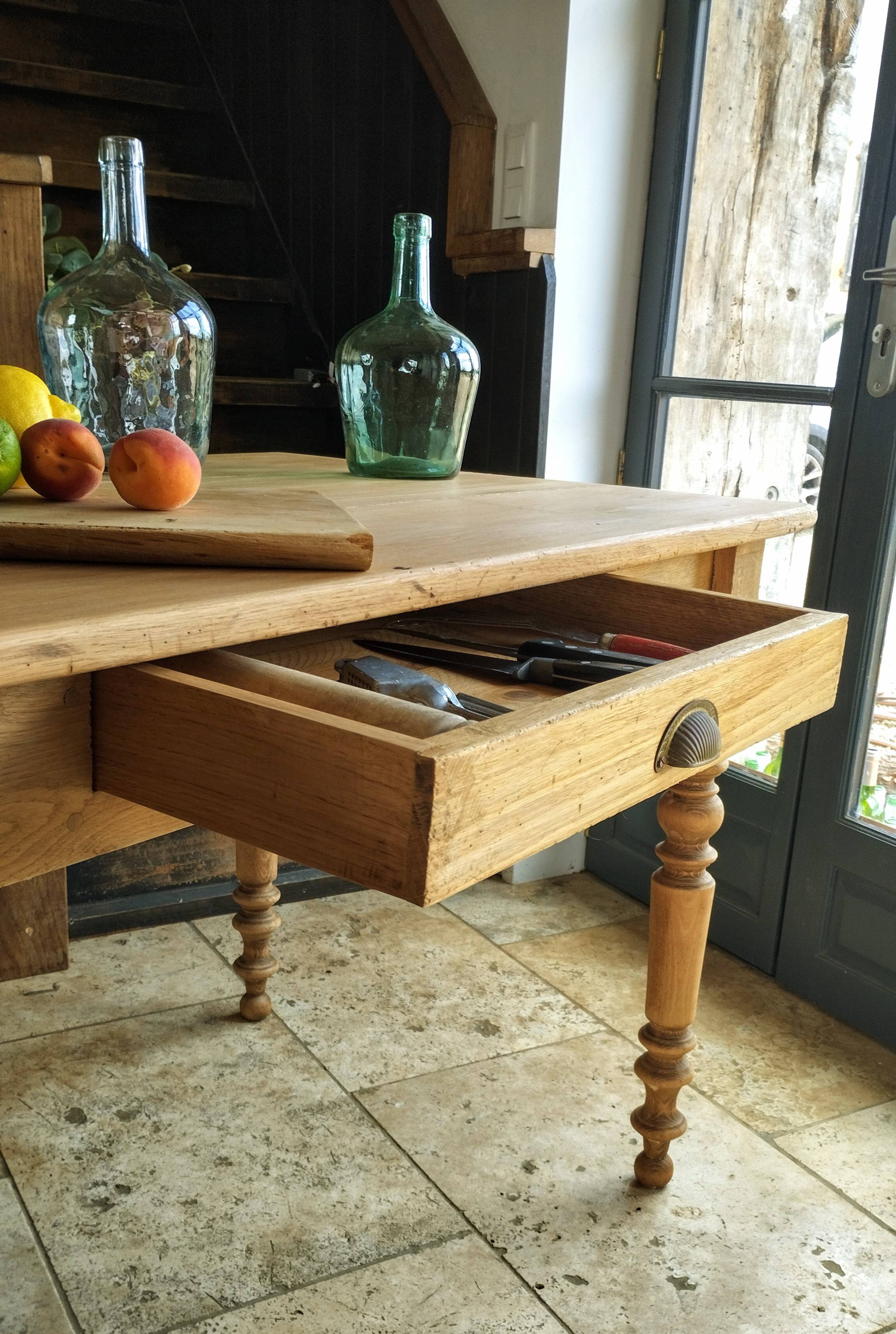 Elegant and refined 230 X 73 solid oak farmhouse table.