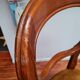 Pair of wooden chairs with velvet seats