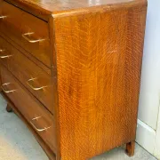 Vintage wooden chest of drawers with tapered legs - 1950s/60s