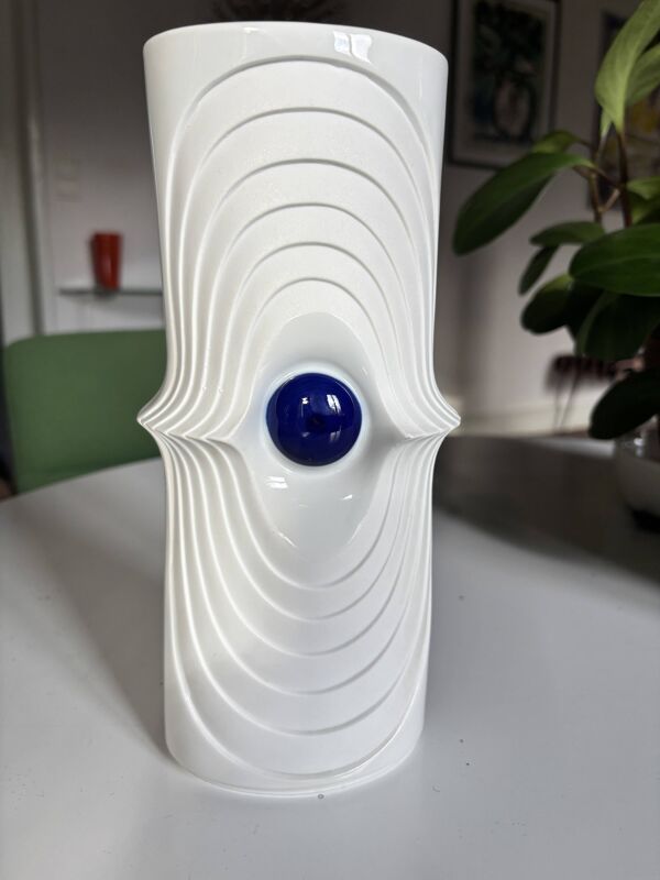 Vase Rosenthal Bavaria en porcelaine blanche, Allemagne 1960