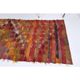 Vintage Turkish Hand-Knotted Wool Cotton Red Kilim Runner Rug 103x220