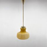 Suspension mid-century en laiton et verre, 1970s