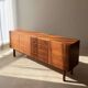 Vintage minimalist sideboard 1960s walnut