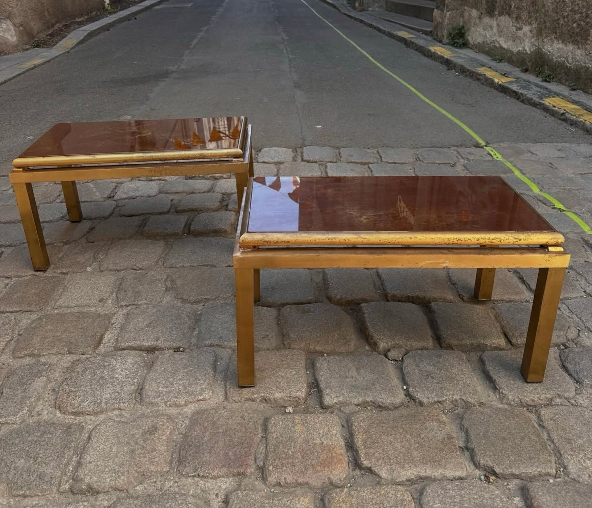 Paire de tables basses des années 70.