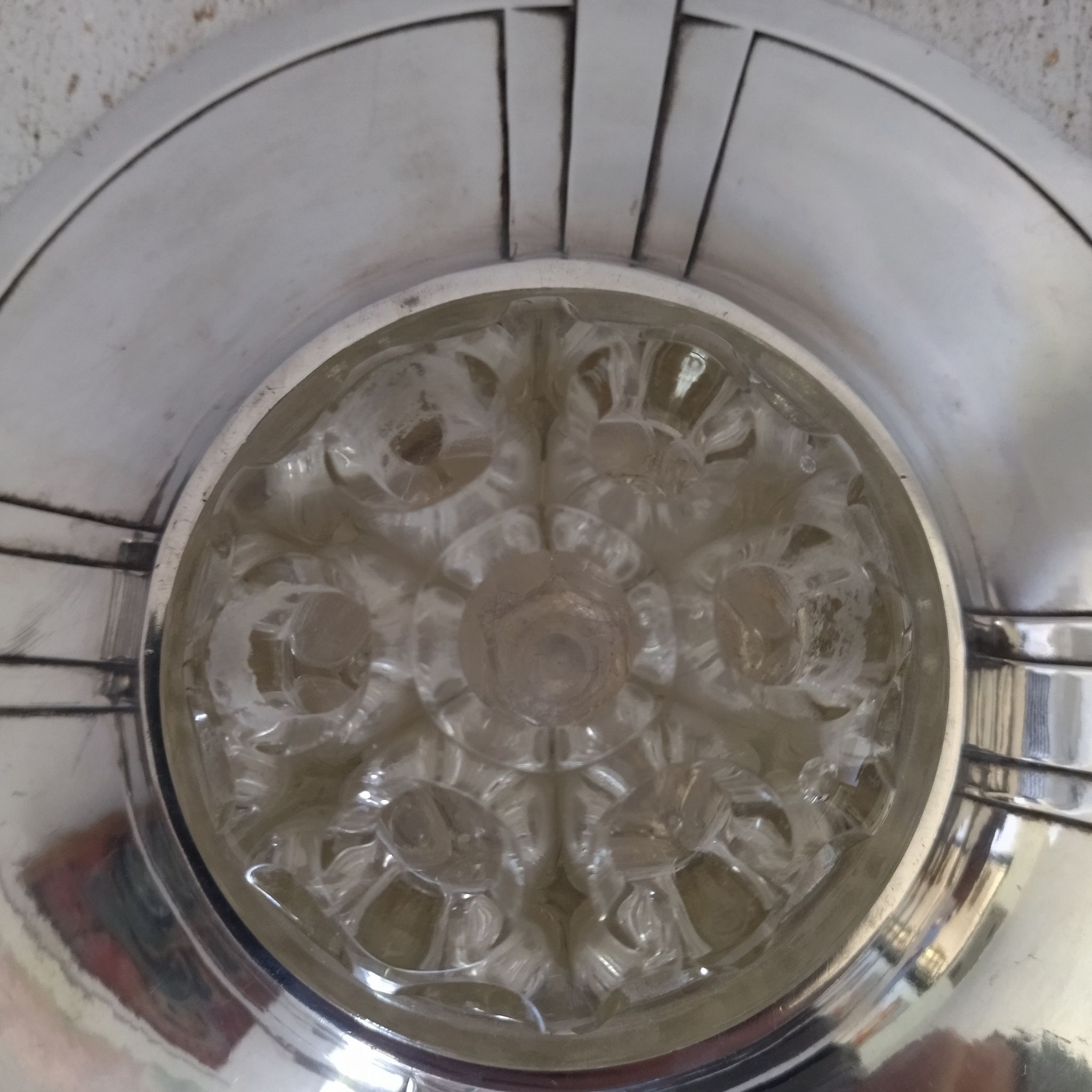 Pique flowers art-deco metal silver Gallia