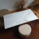 Table basse vintage en marbre de carrare