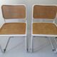 B32 chairs by Marcel Breuer in white.