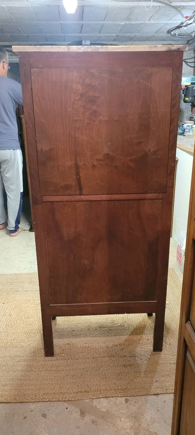 Louis XV style display case in marquetry