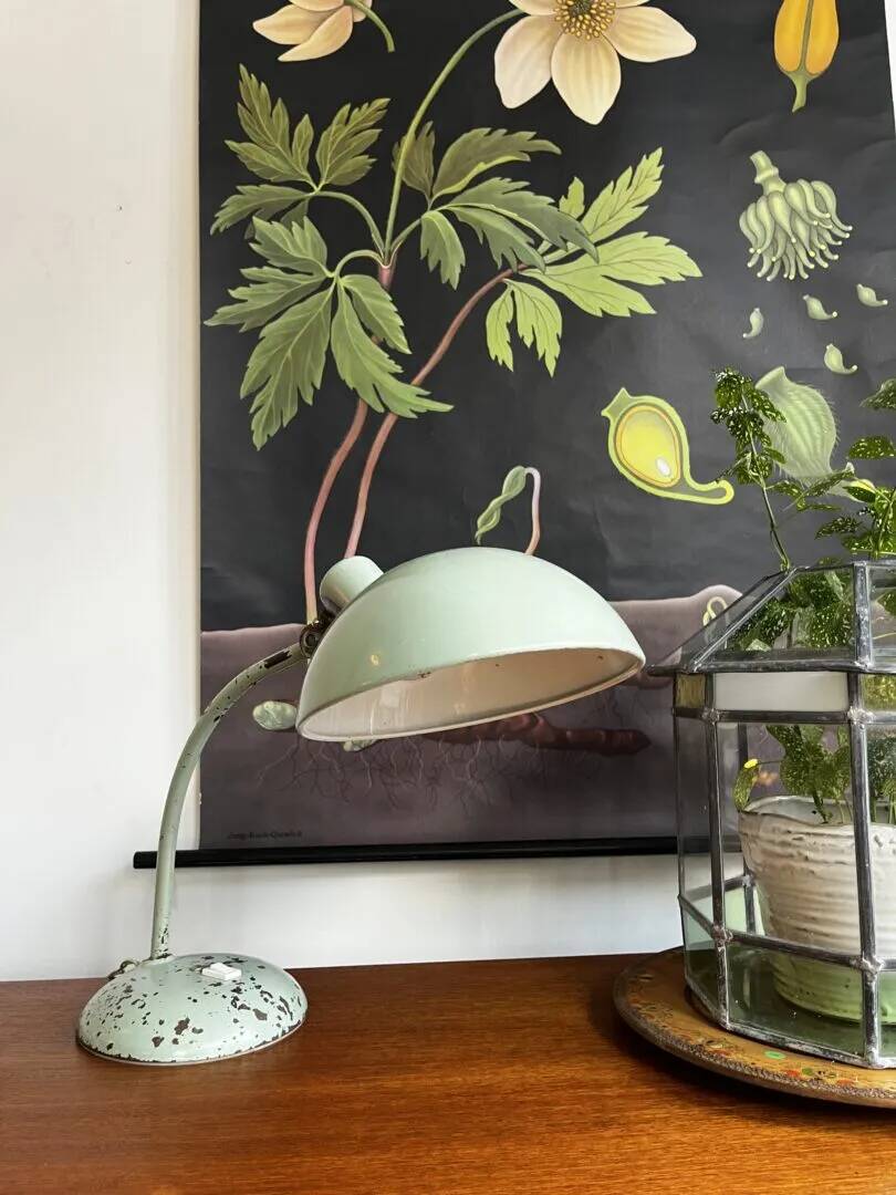 Lampe de bureau Bauhaus – vert pastel