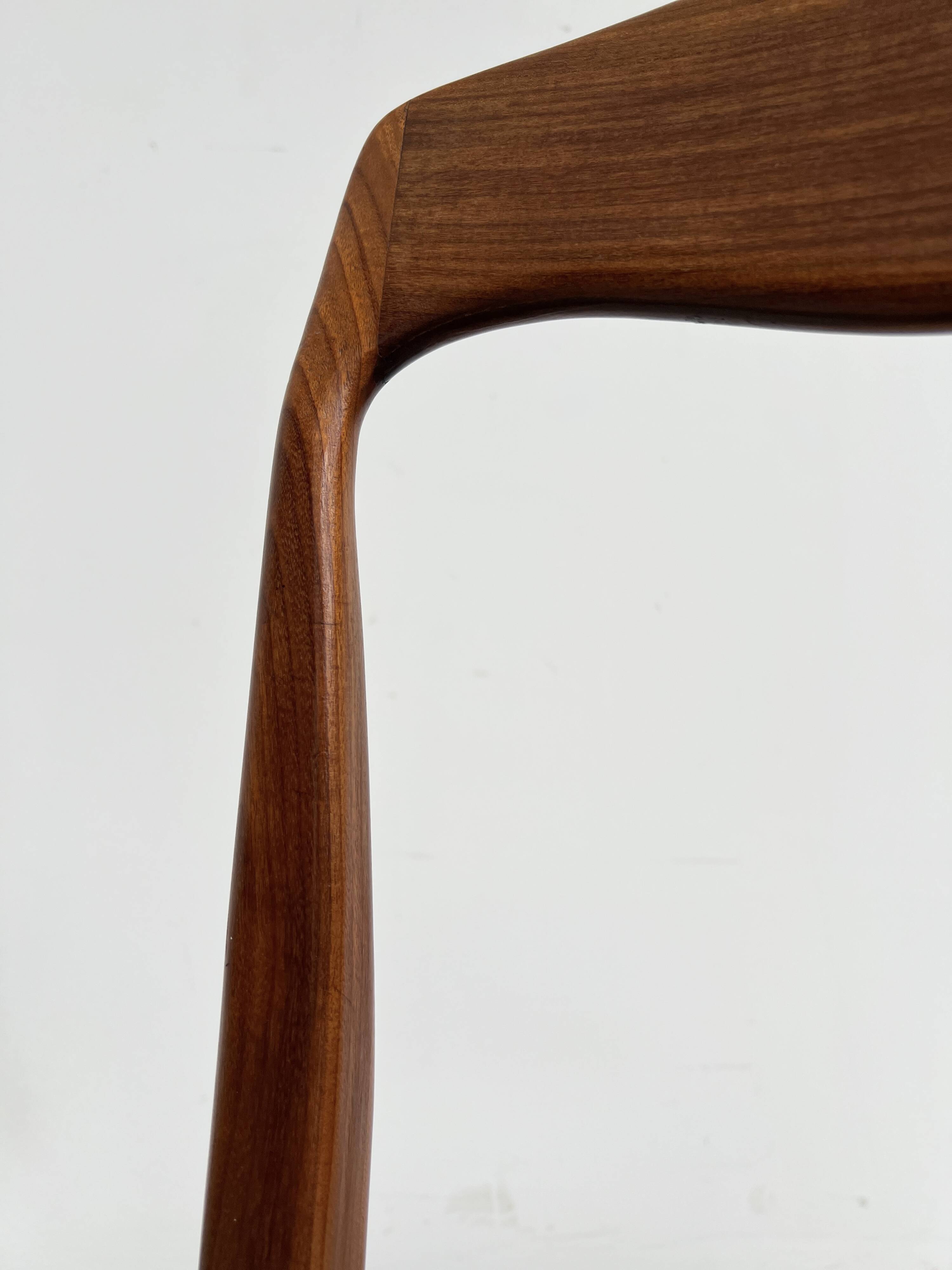 Scandinavian teak and leatherette chair