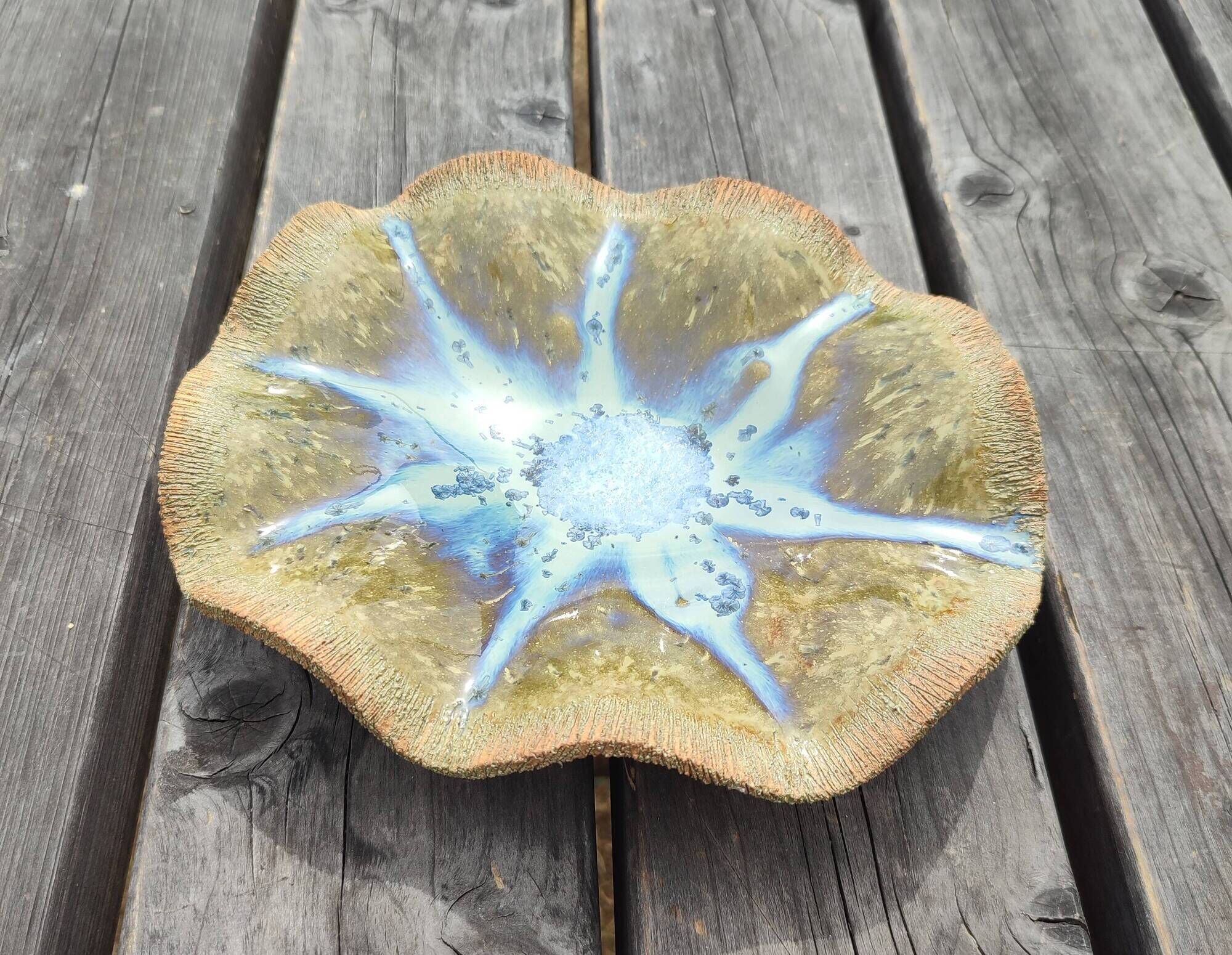 Handmade ceramic art catchall dish
