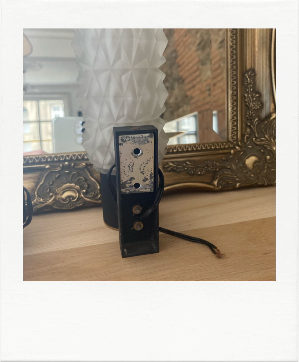 Pair of black and gold wall lamps  50