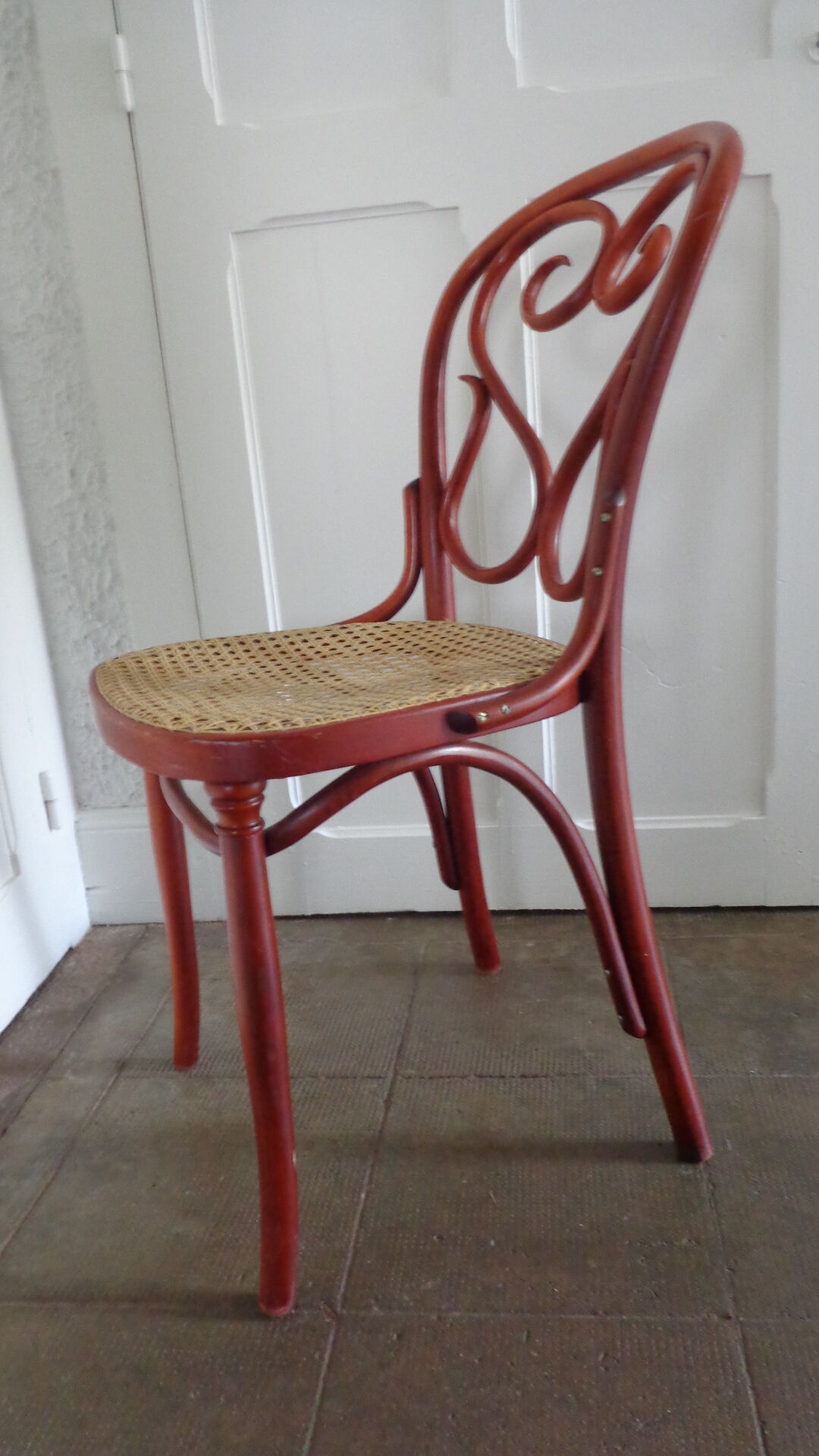 Coubated wooden chair