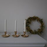 Brass candlesticks, cellar rat models