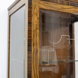 Art Dèco Italian Walnut Vitrines or Bar Display Cabinet, 1925