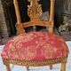Lyre back chair in carved wood, Louis XVI style, late 19th century.