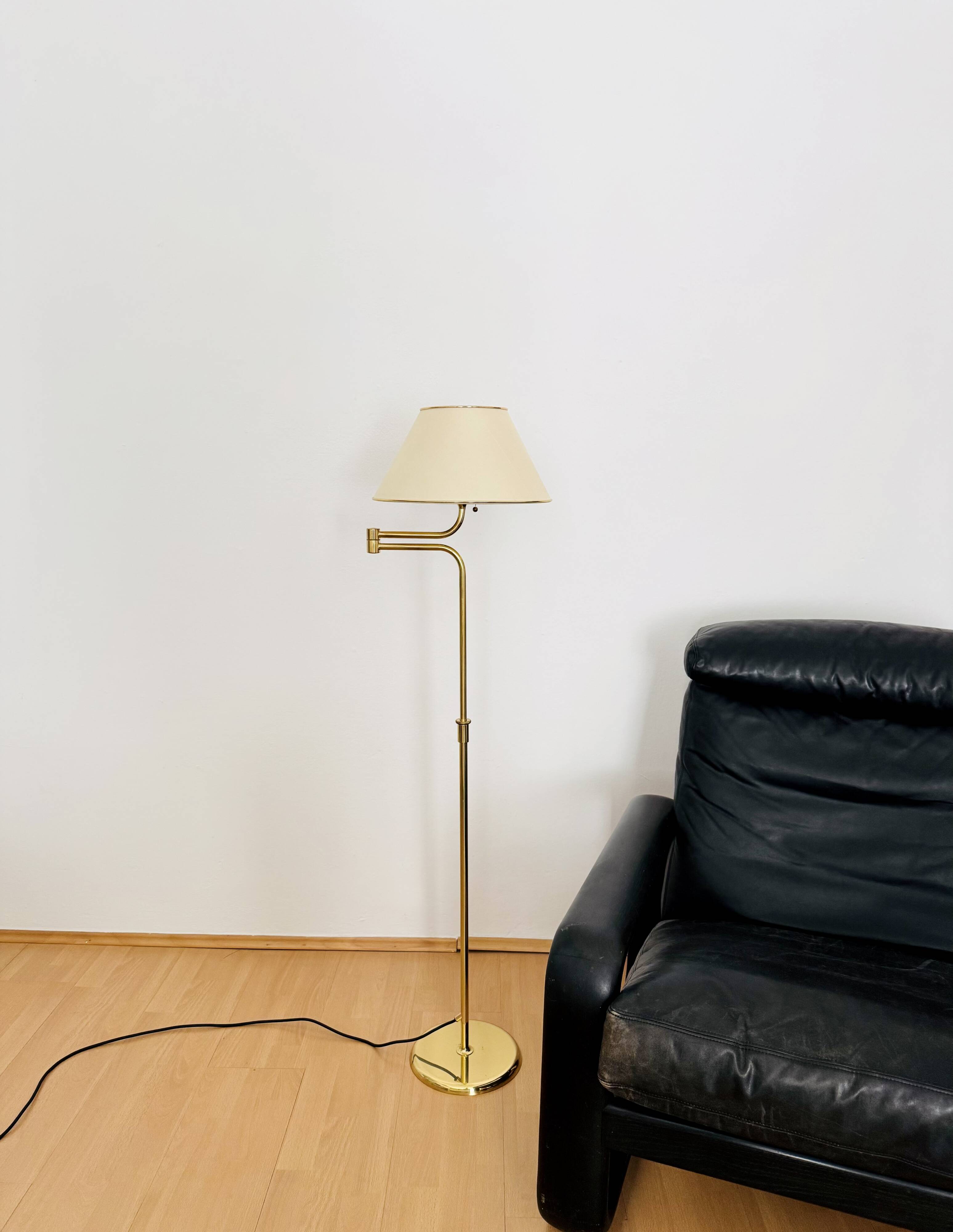 1970s brass lesan floor lamp by florian schulz