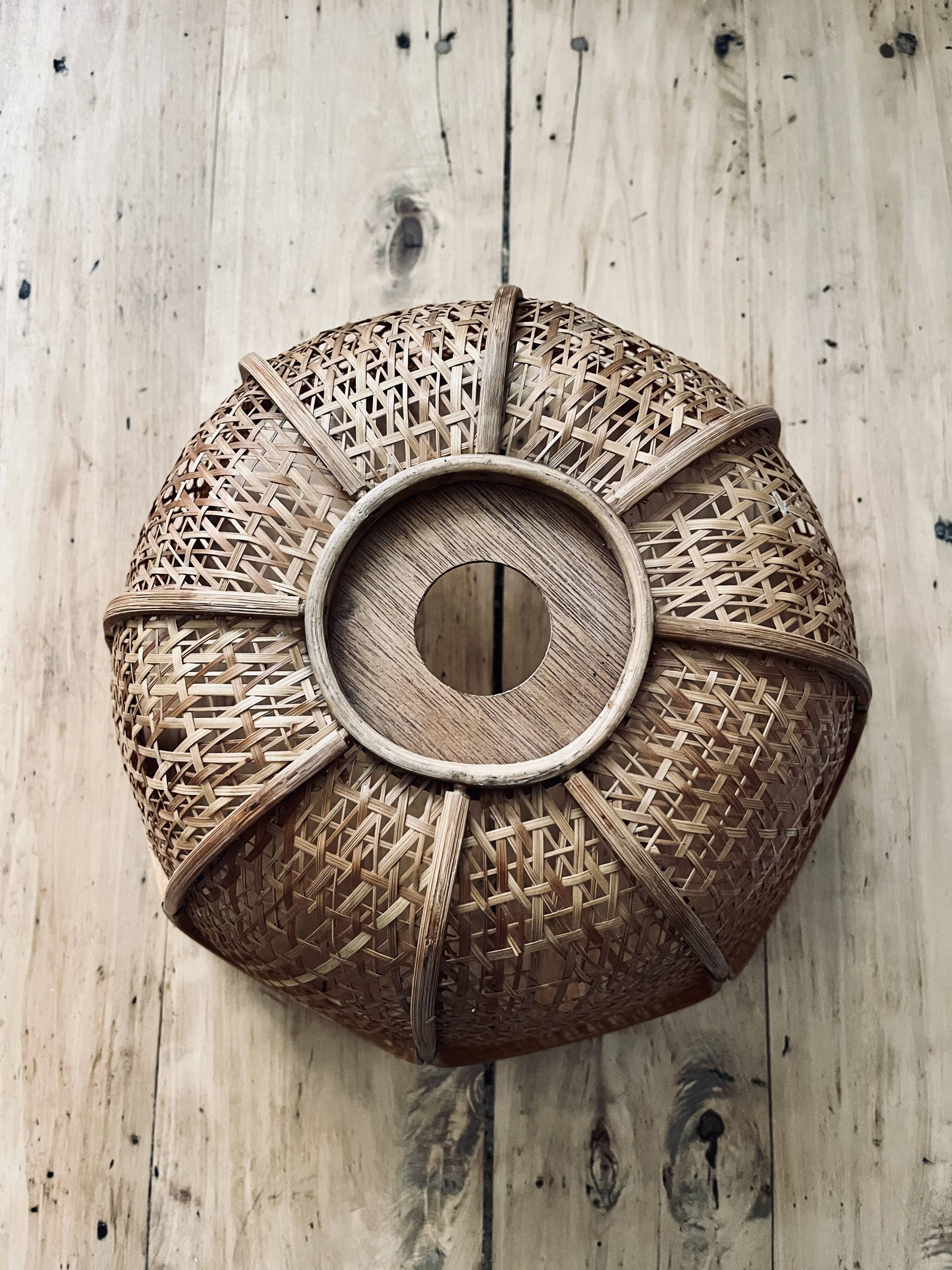 Vintage rattan pendant lamp