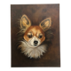 Oil on canvas dog portrait