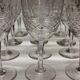 Set of 12 cut crystal stemmed glasses from the Nancy crystal factory, art deco