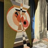 Grande tapisserie originale cinétique OPart. France, années 70