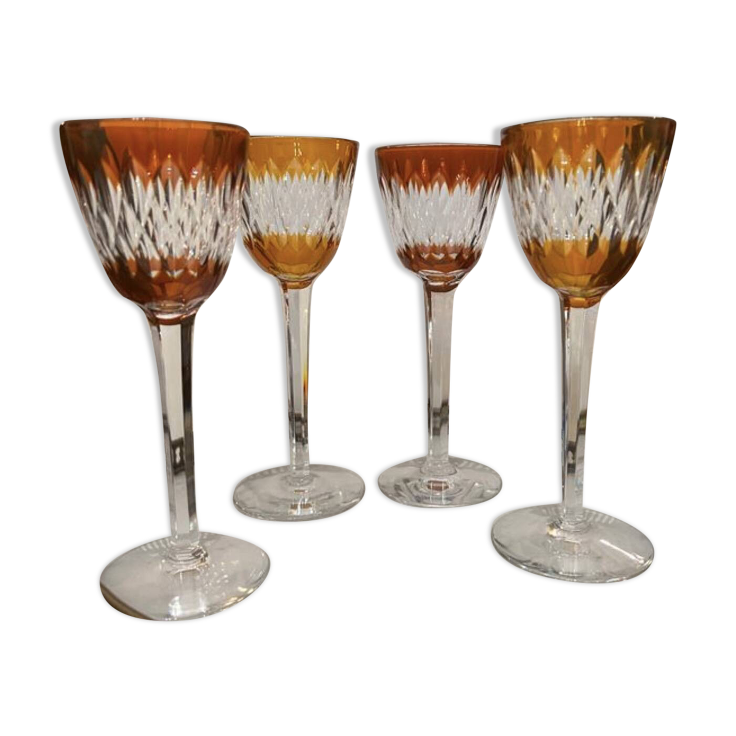 Baccarat colored crystal glasses