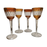 Baccarat colored crystal glasses