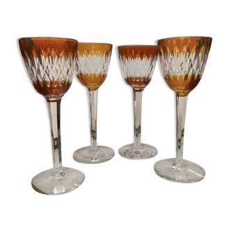Baccarat colored crystal glasses