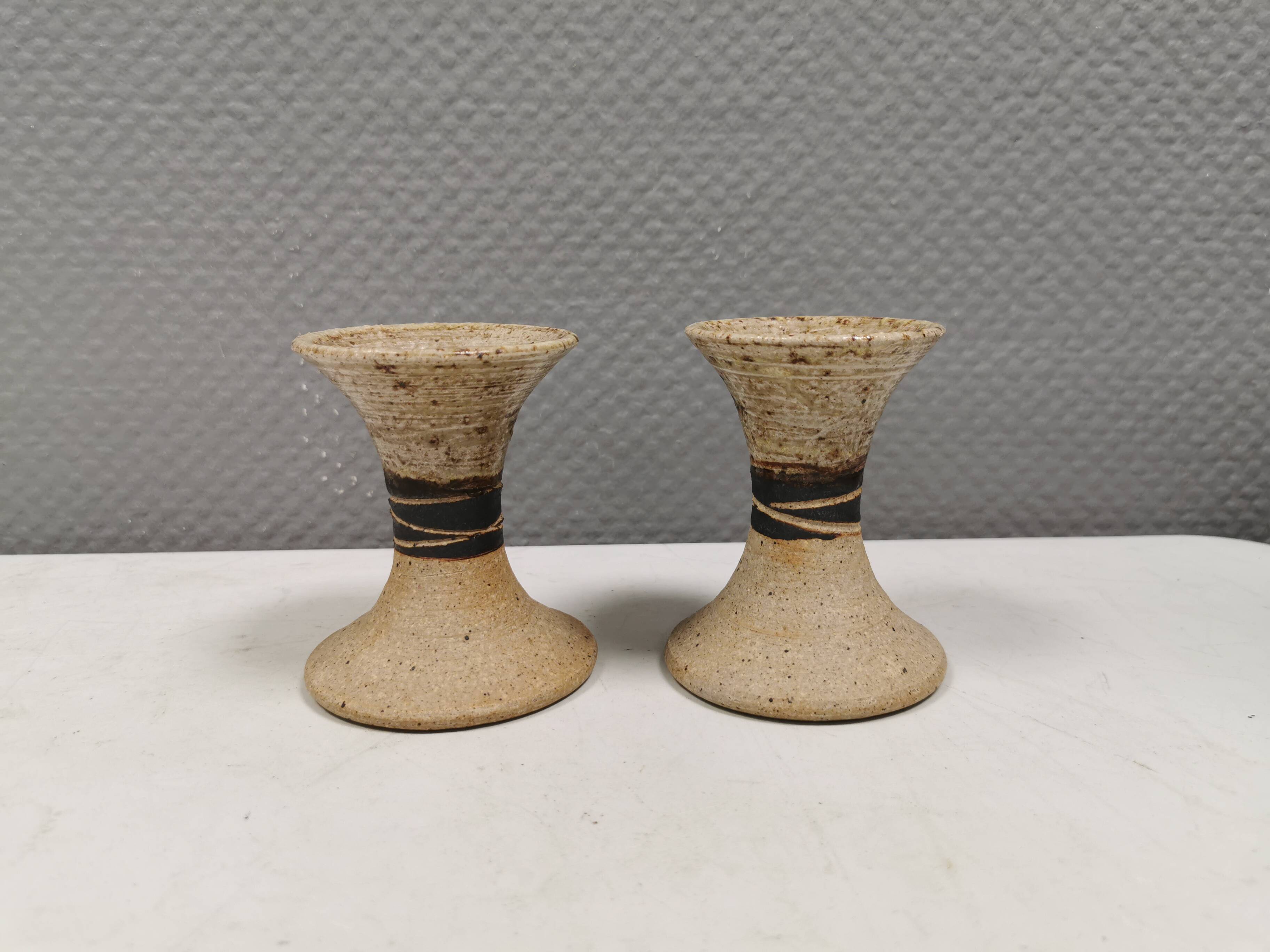 A set of beautiful ceramic candle holders from Danish Tue Poulsen.