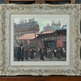 Painting “Street Scene” by C. Subileau – Early 20th century