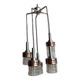 CASCADE LAMP / VINTAGE SOLID CHROME CHANDELIER