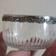 Finger rinse cup in cut crystal and solid silver