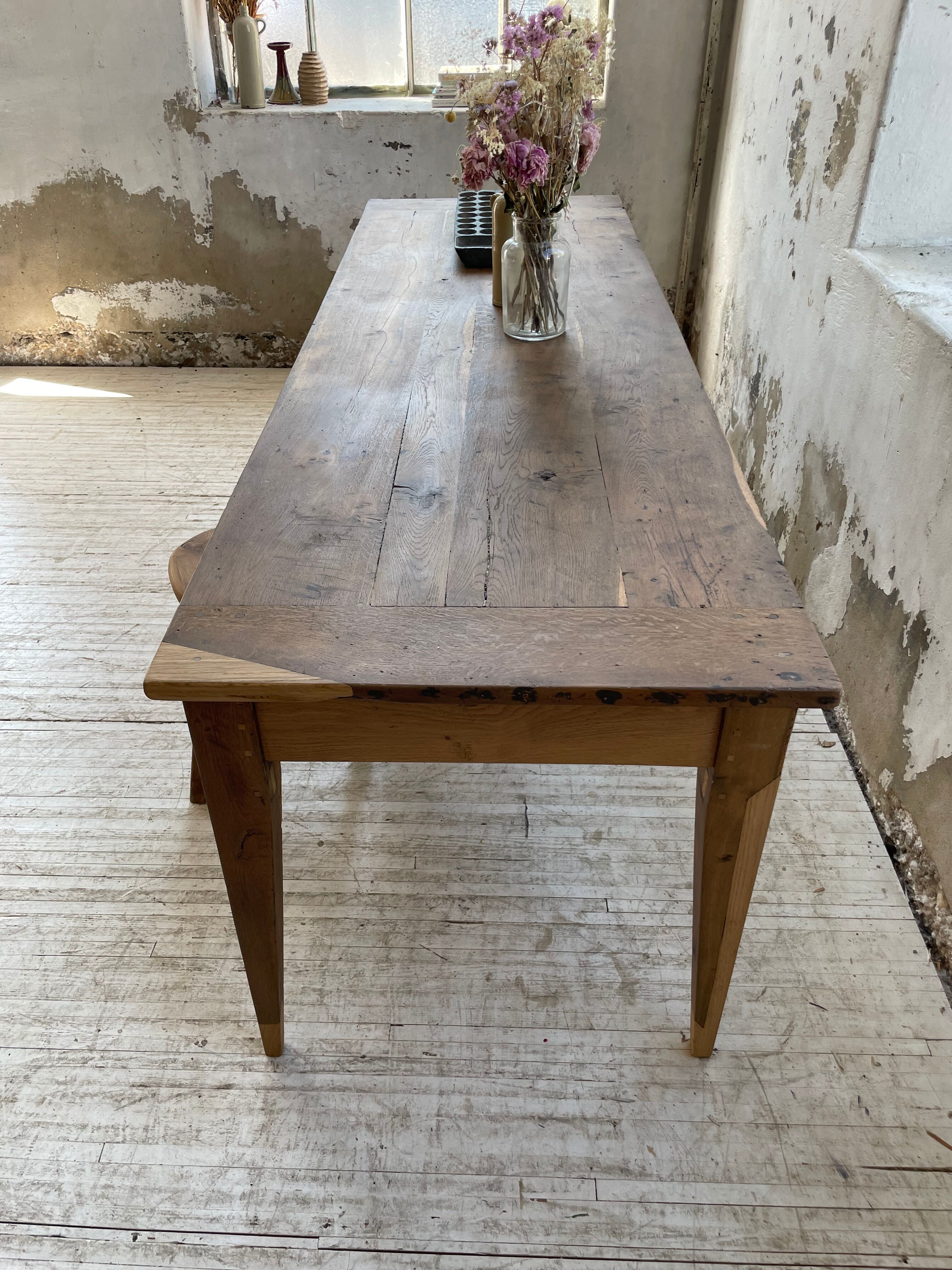 Oak farmhouse table