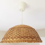 Suspension, vintage, rattan, canning
