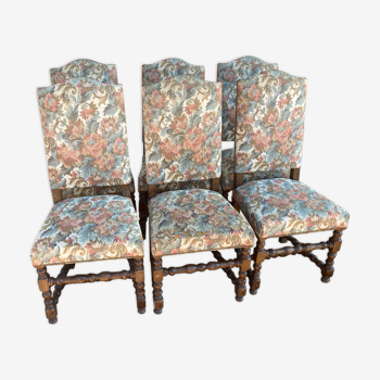 6 Louis XIII style chairs