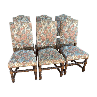 6 Louis XIII style chairs