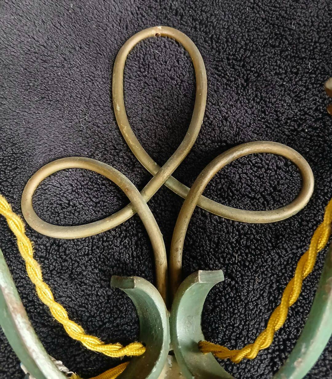 Art Deco wrought iron appliques in the style of Leleu 1940.