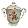 Flowered porcelain sugar bowl
