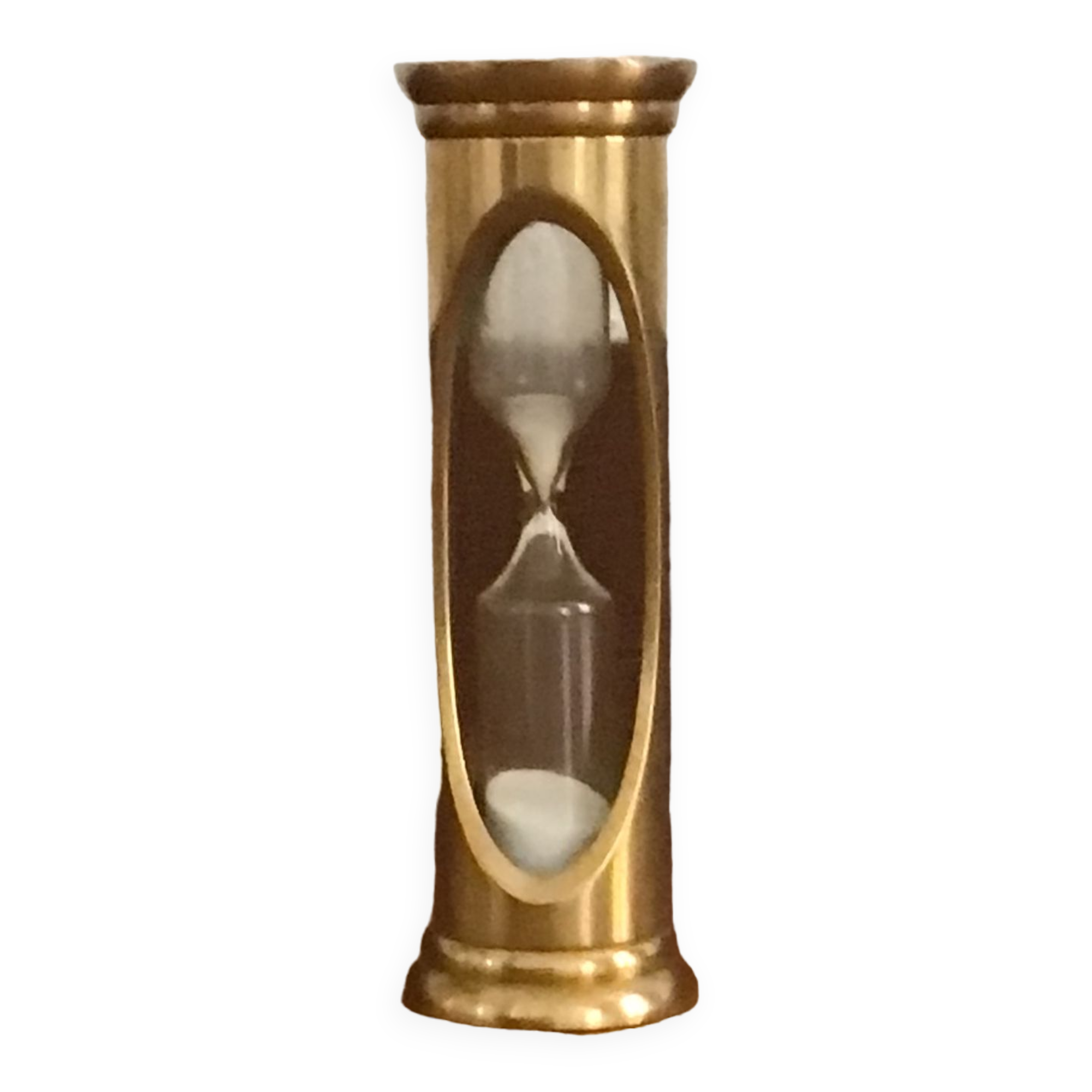 Old vintage golden hourglass