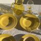 Set of 6 vintage yellow deep plates D22.5 H3.5