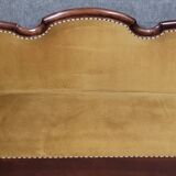 Canapé ancien en noyer massif d'époque Louis Philippe